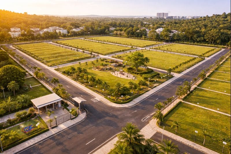 ChatGPT Image Jan 14, 2026, 03_02_47 PM Approved residential plots and land development project in Chennai with wide roads, drainage, and proper layout planning